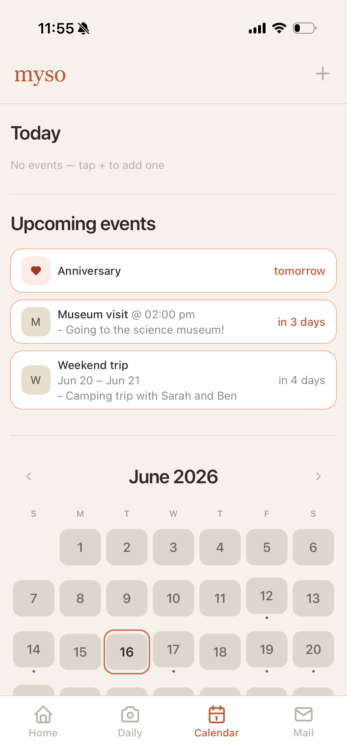 Shared calendar