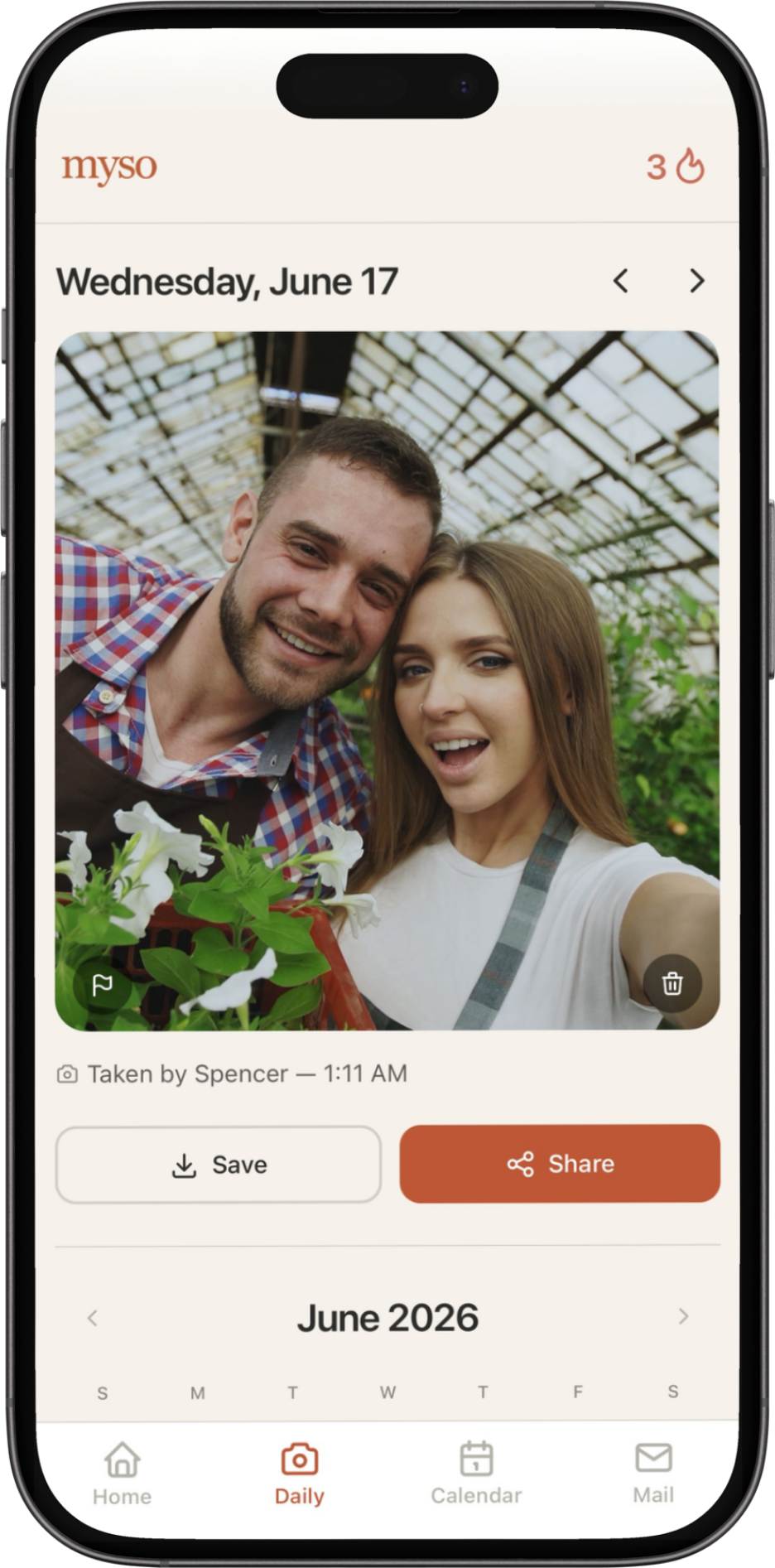 The myso photos screen